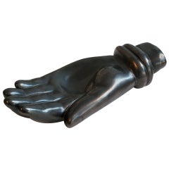 Surrealist Ceramic Hand Sculpture by Jean Marais
