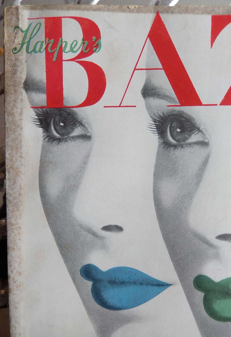 Herbert Bayer's famous cover design of multiple faces for the August 1940 issue of Harper's Bazaar magazine.  Bayer's riveting graphic design  influenced other artists of the period, most notably Andy Warhol.
Herbert Bayer (1900-1985), a student