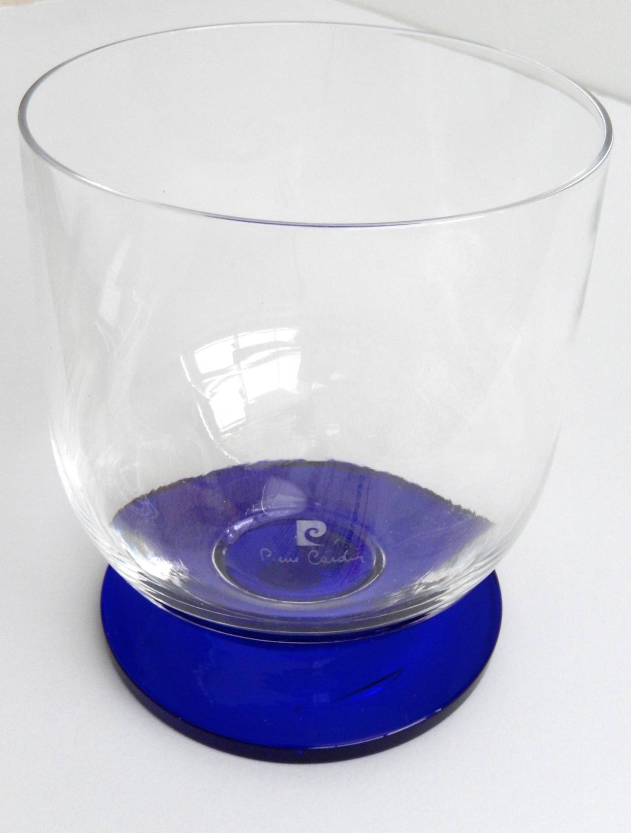 French 1970s Pierre Cardin Glass Ice Bucket