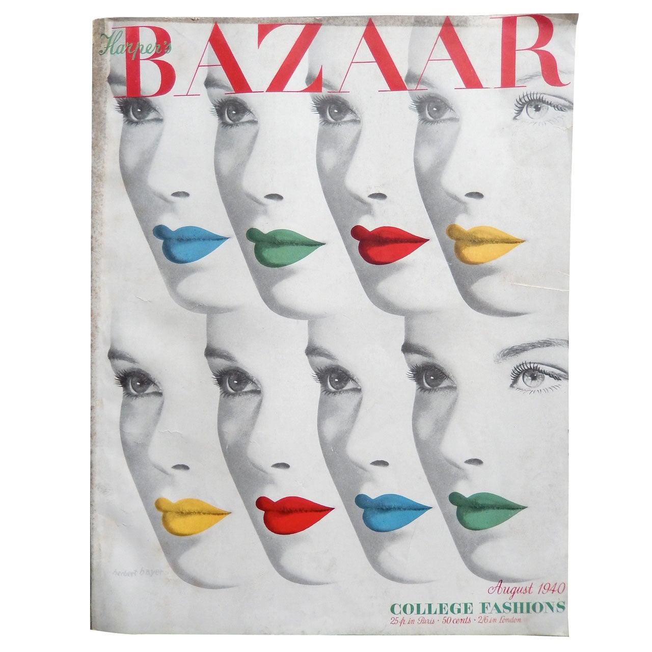 Iconic Harper's Bazaar Cover by Herbert Bayer, 1940