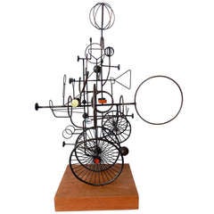 Stylized Machine Sculpture by Joseph Burlini, 1970