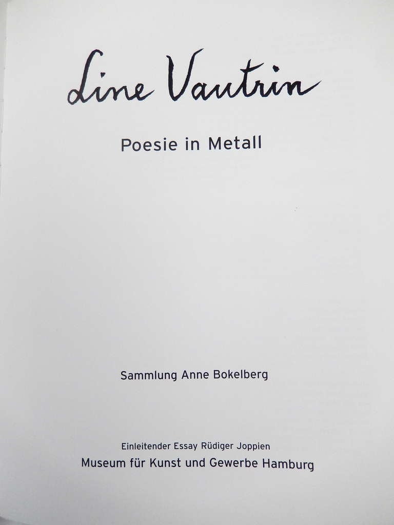 Line Vautrin: Poesie in Metall, Scarce Catalog In Excellent Condition In Winnetka, IL