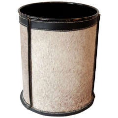 Mid-Century French Modern Wastebasket by Jacques Adnet