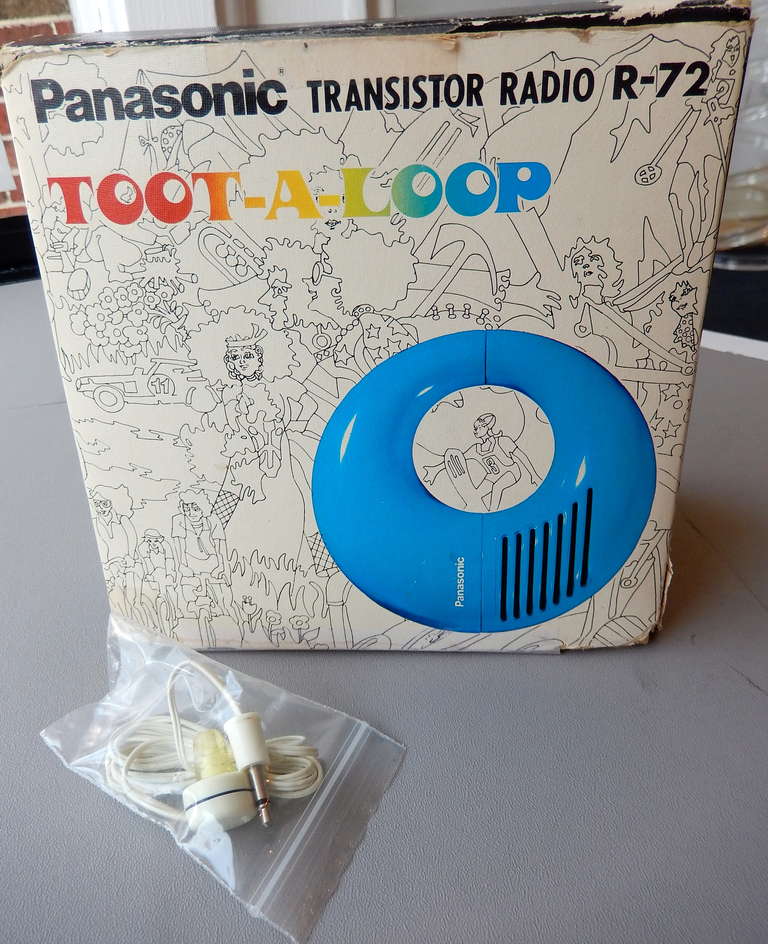 Mid-20th Century Panasonic Toot-A-Loop Transistor Radio, ca. 1969