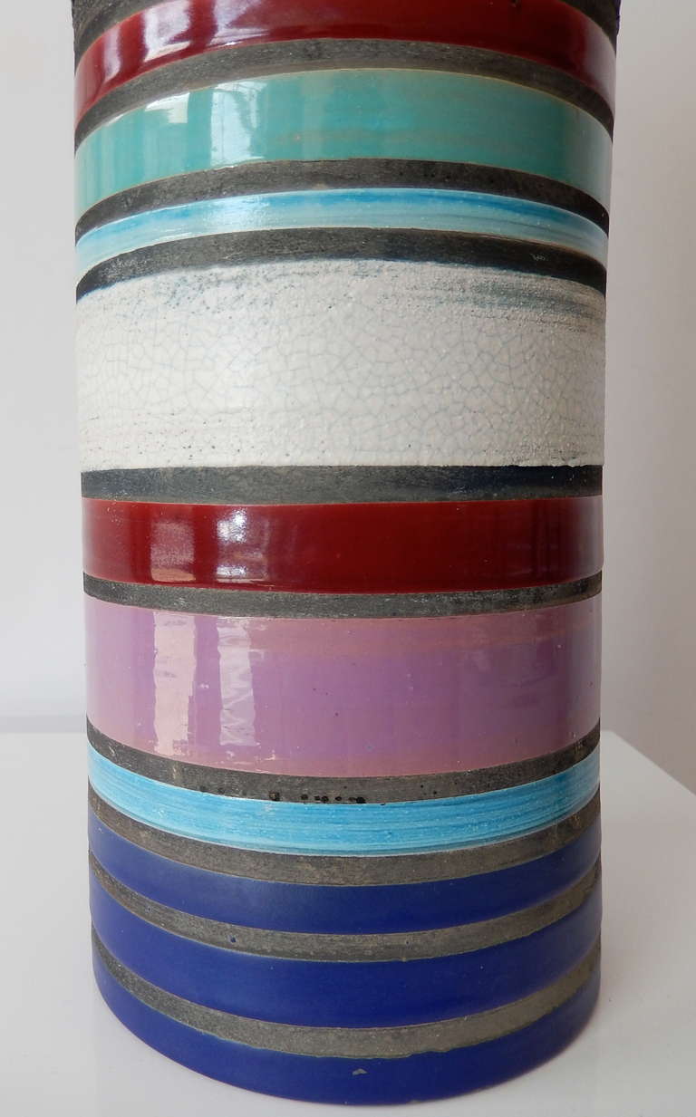 Italian 1950s Ettore Sottsass Ceramic Cambogia Vase for Bitossi/Raymor