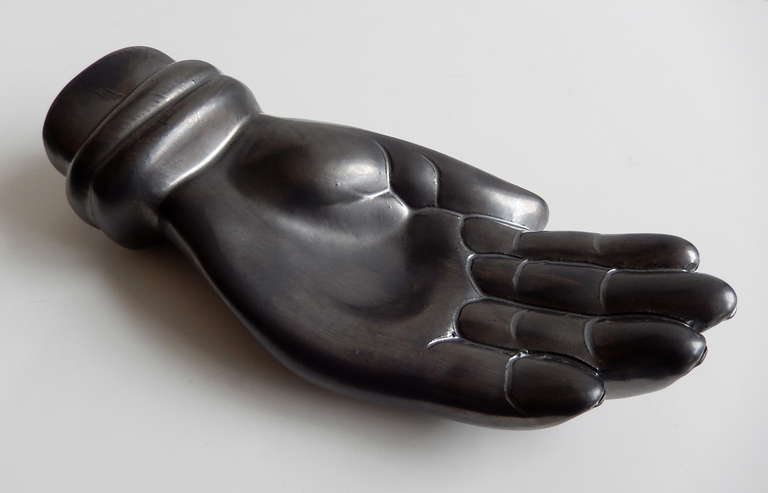 French Surrealist Ceramic Hand by Jean Marais