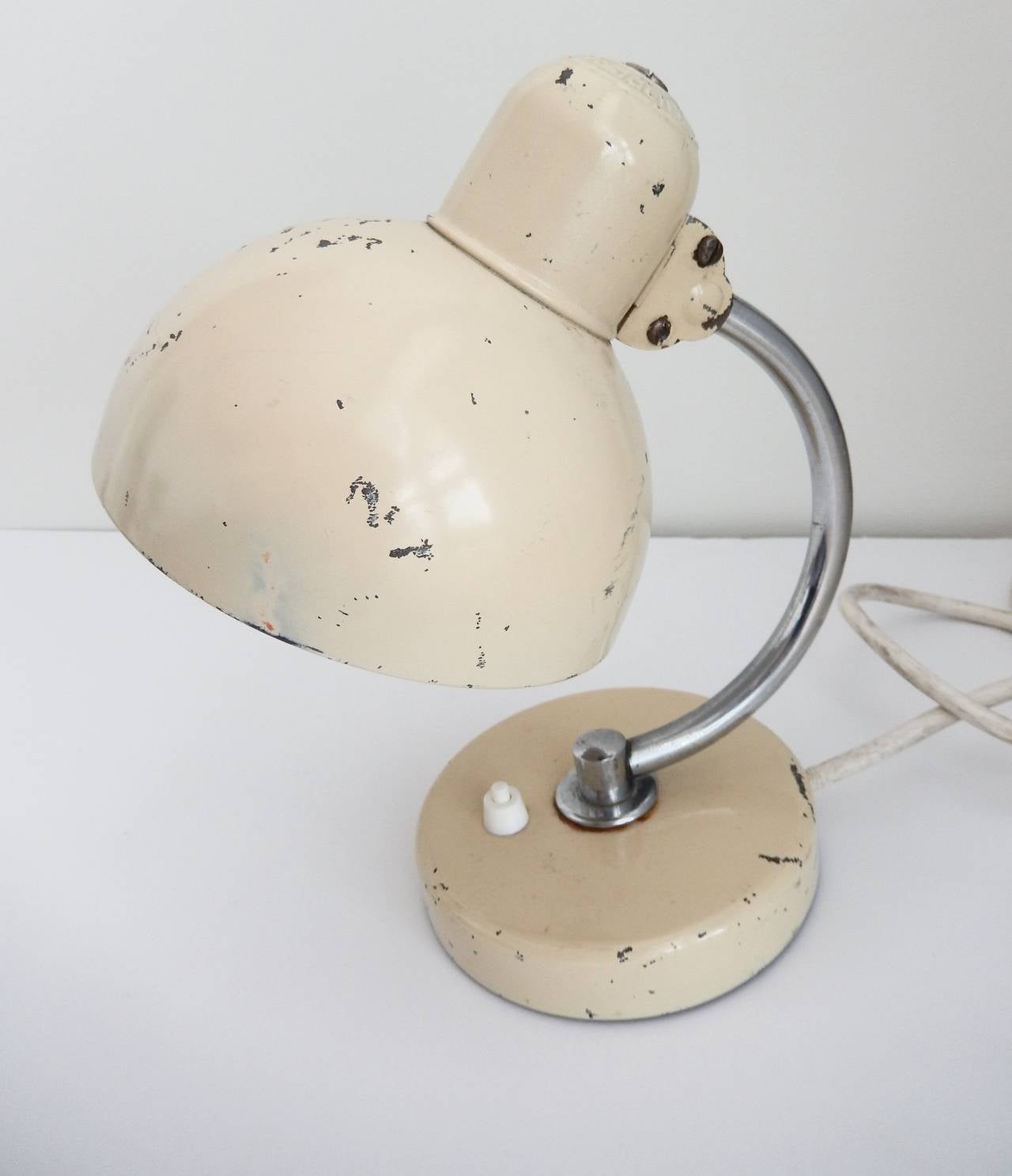 Enameled Original Bauhaus/Art Deco Christian Dell Industrial Table Lamp, 1930s For Sale