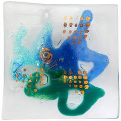 Vintage Mid-Century Small Glass Dish by Higgins