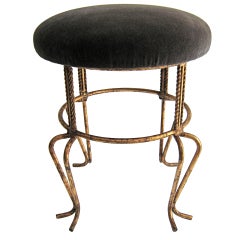 Italian Gilt Metal Stool