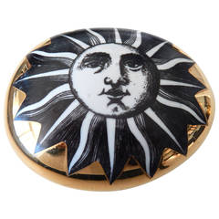 1960s Fornasetti Porcelain Sun Paperweight
