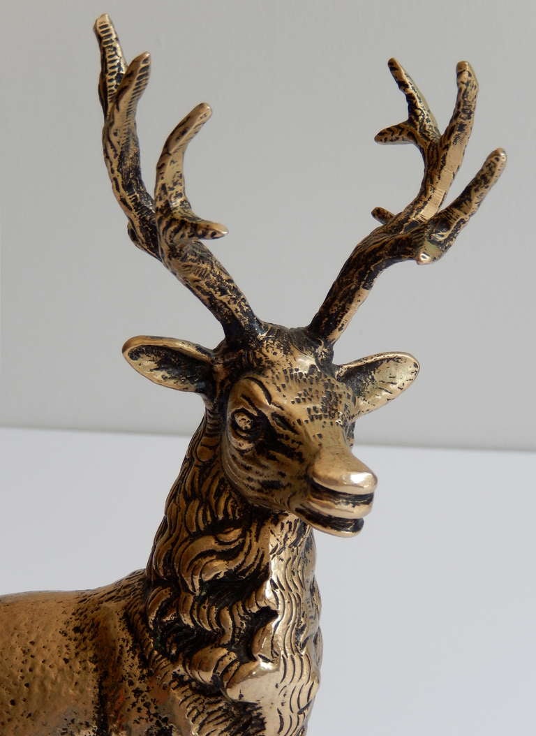 brass stag statue