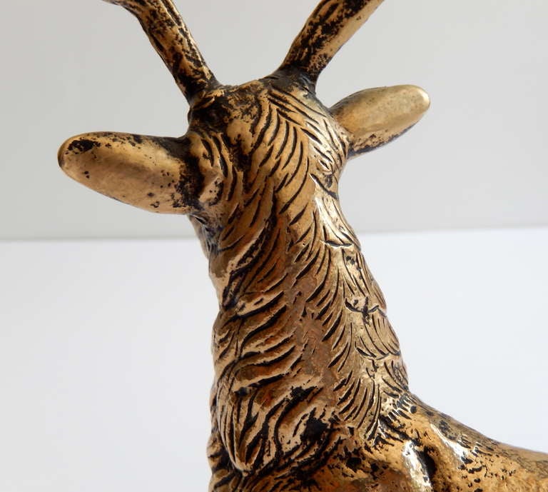 Brass Stag Reindeer by GUCCI at 1stDibs brass stag statue, gucci reindeer
