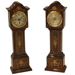 Pair of Miniature Grandfather Clocks