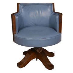 Antique Art Deco Mahogany Framed Office Chair