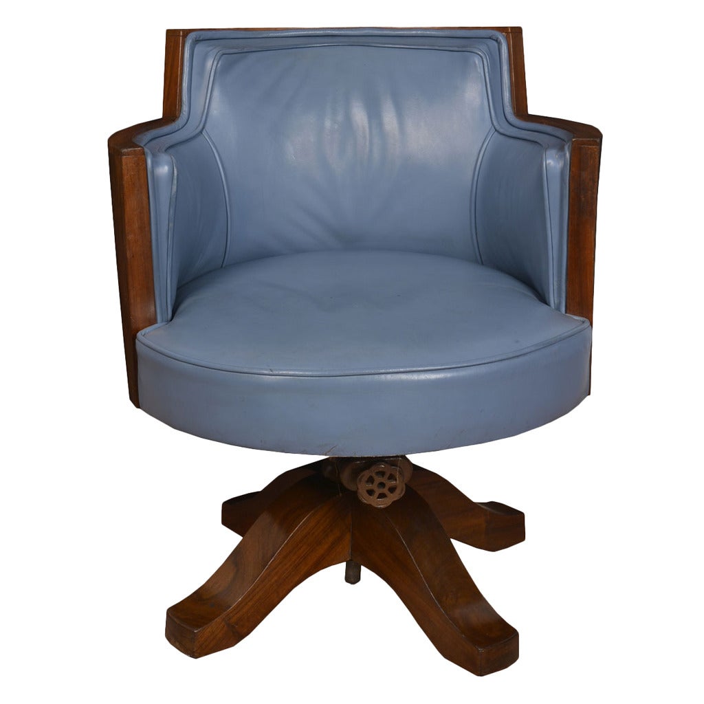 Art Deco Mahogany Framed Office Chair