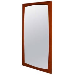 Danish Modern Solid Teak Frame Mirror by Aksel Kjersgaard