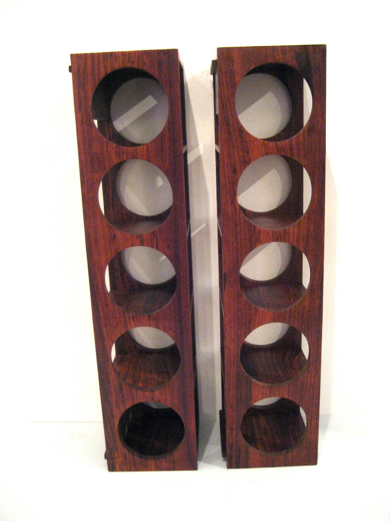 Danish Modern Rosewood Set of Wall-Mounted Wine Racks