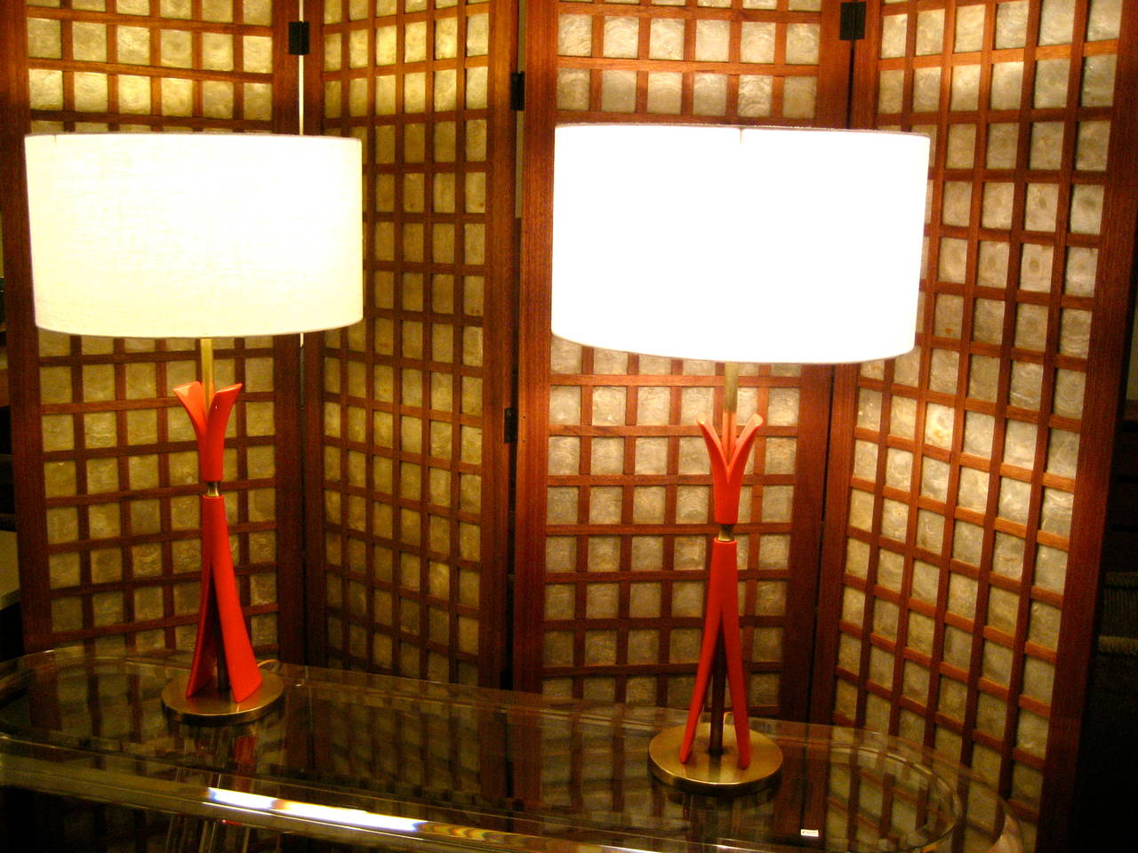 20th Century 1940s Pair of Art Deco Table Lamps by Colonial Lighting