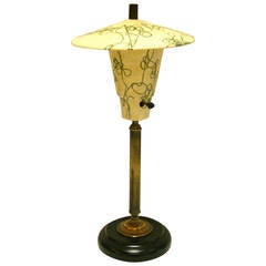 1950s American Fiberglass Lamp Shade Desk Lamp California Design