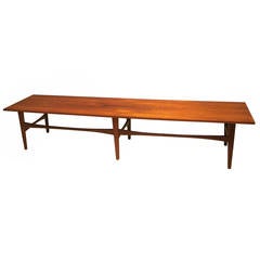 Danish Modern Long Coffee Table or Bench in Teak