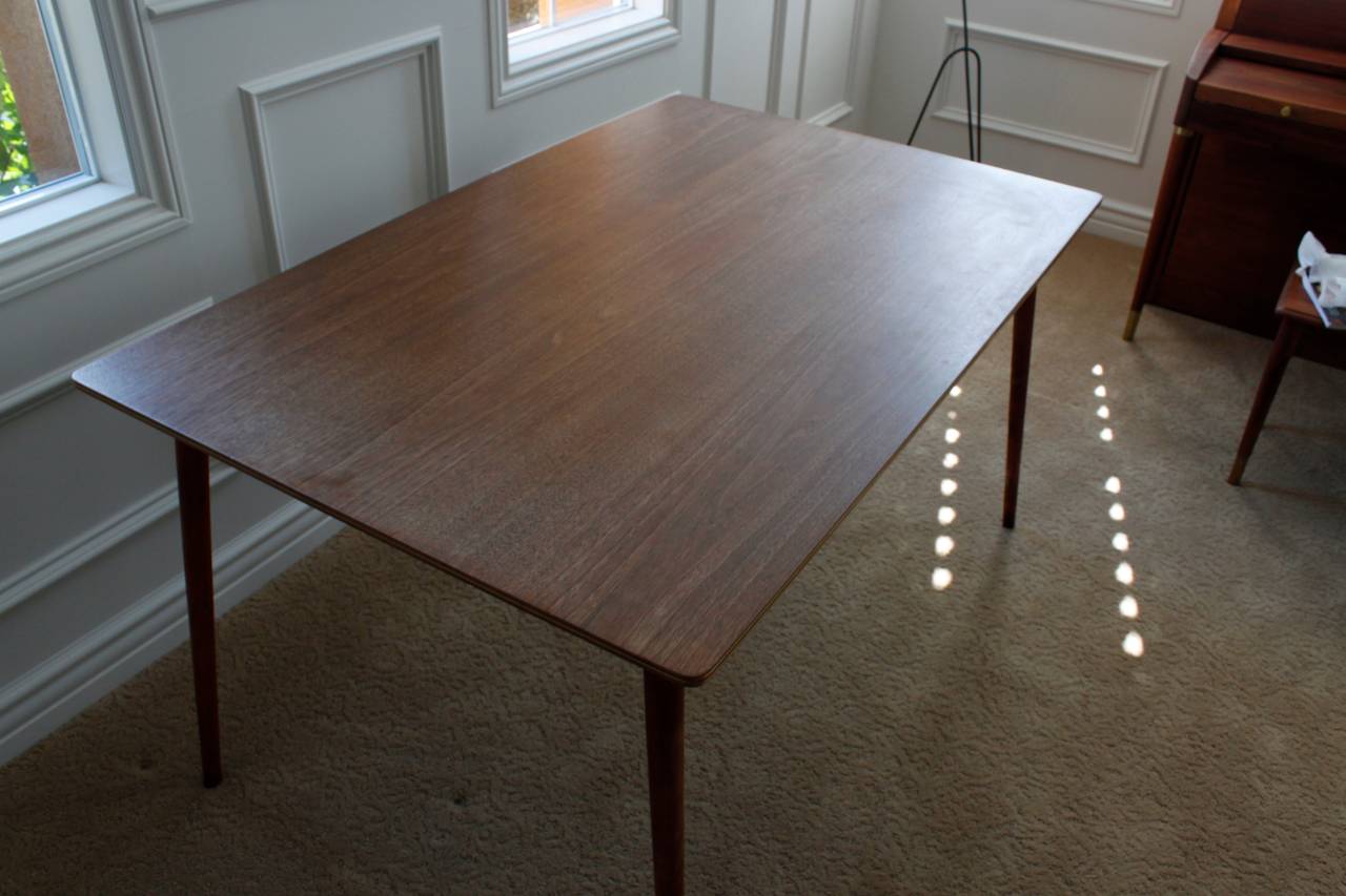 Charles Eames Herman Miller DTW-3 Walnut Plywood Dining Table For Sale at 1stdibs