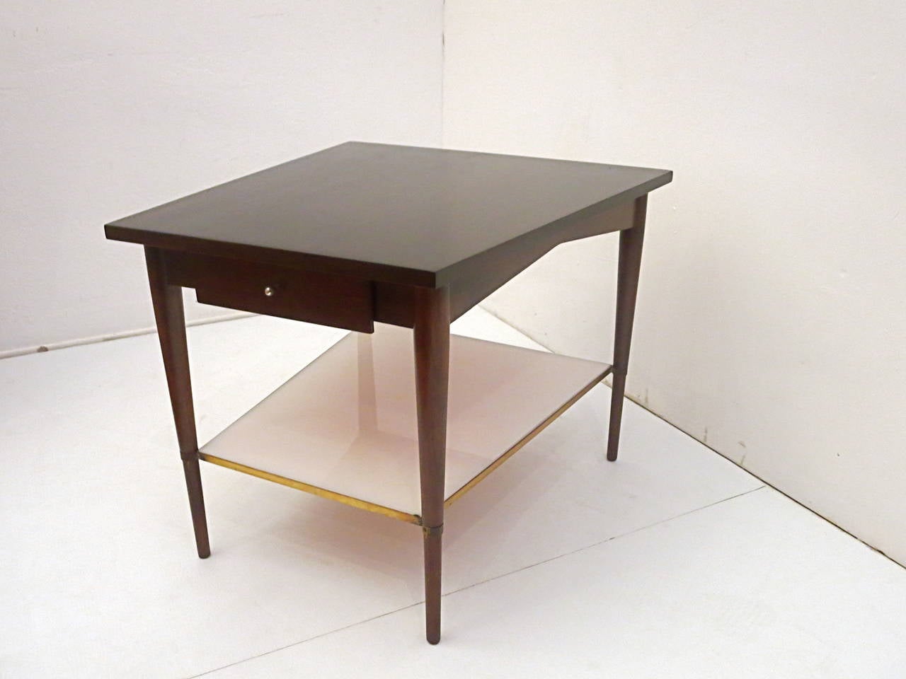 Brass Mid-Century Paul McCobb Wedge Table Mod.7014, Connoisseur Collection