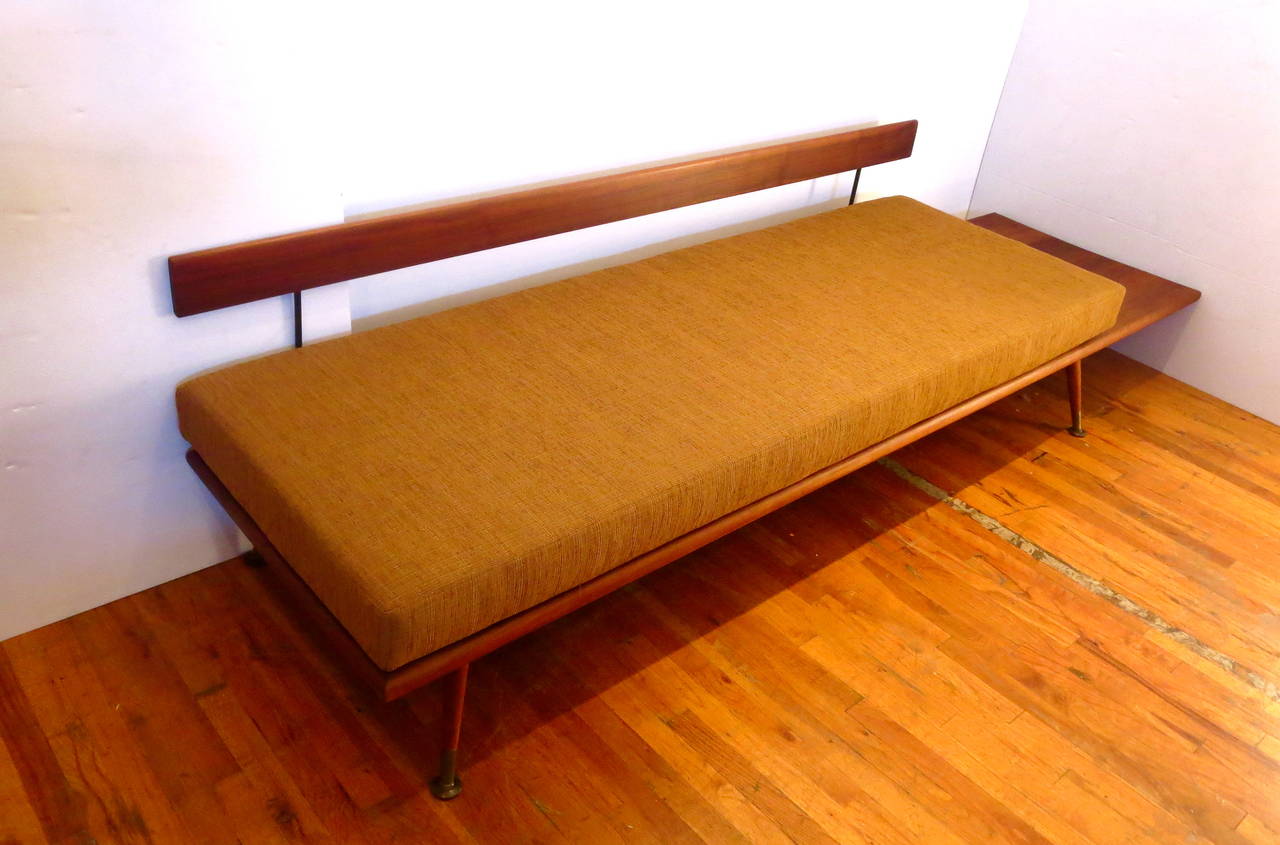 sofa with attached table