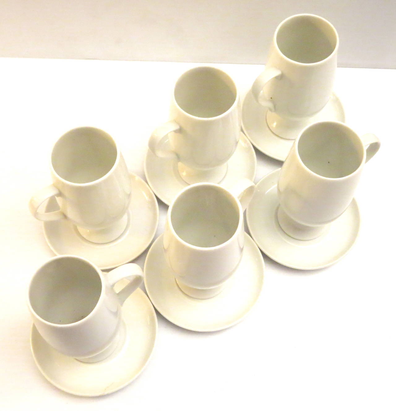 Mid-Century Modern Set of Six Espresso Cups and Saucers Designed by Lagardo Tackett for Schmid