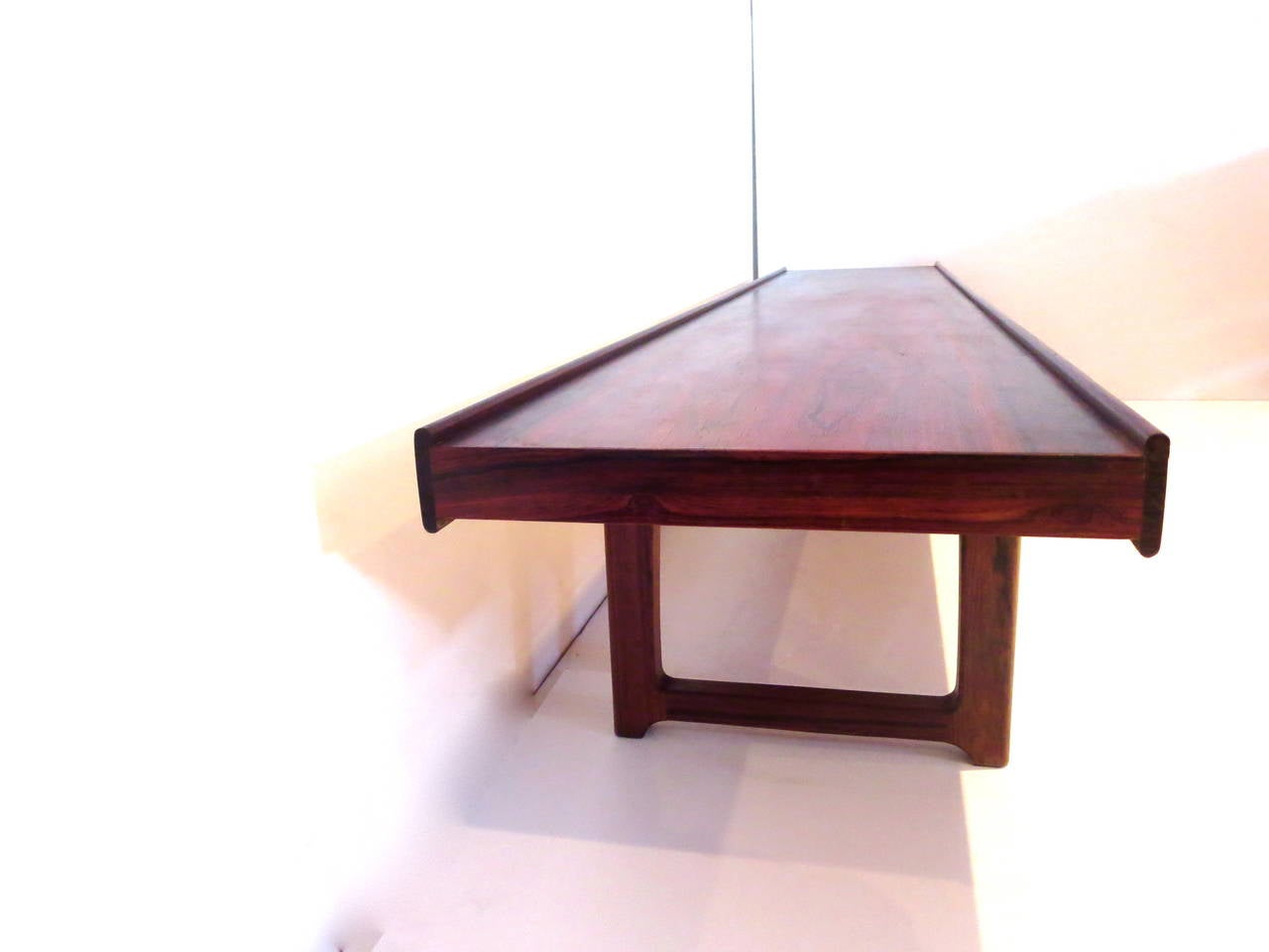 Long Low Profile Bench or Coffee Table in Rosewood Torbjørn Afdal for Bruksbo 2
