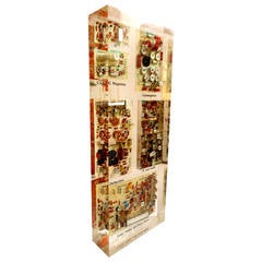 Vintage Large and Unique Circuit Board Lucite Wall Sculpture, circa 1980s
