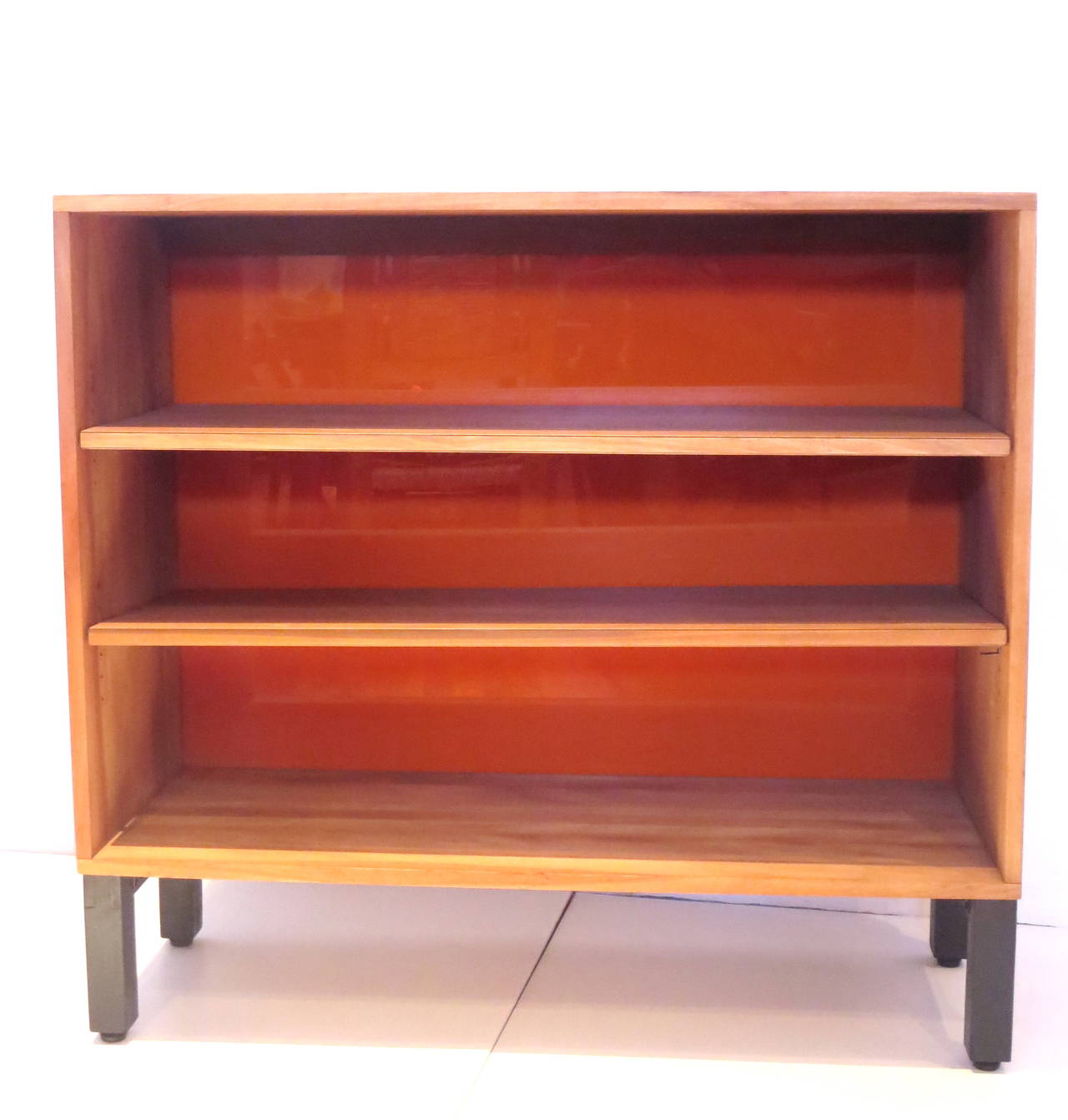 Striking double shelf solid ash wood book caze , excellent craftsmanship , solid 1