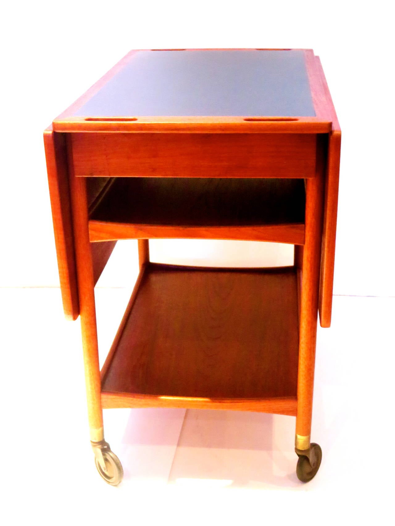 20th Century Teak Serving Table with Swivel-Top and Drop-Leaf Sides by Pontoppidan Ludvig