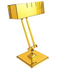 1970s American Modern Brass Desk Lamp