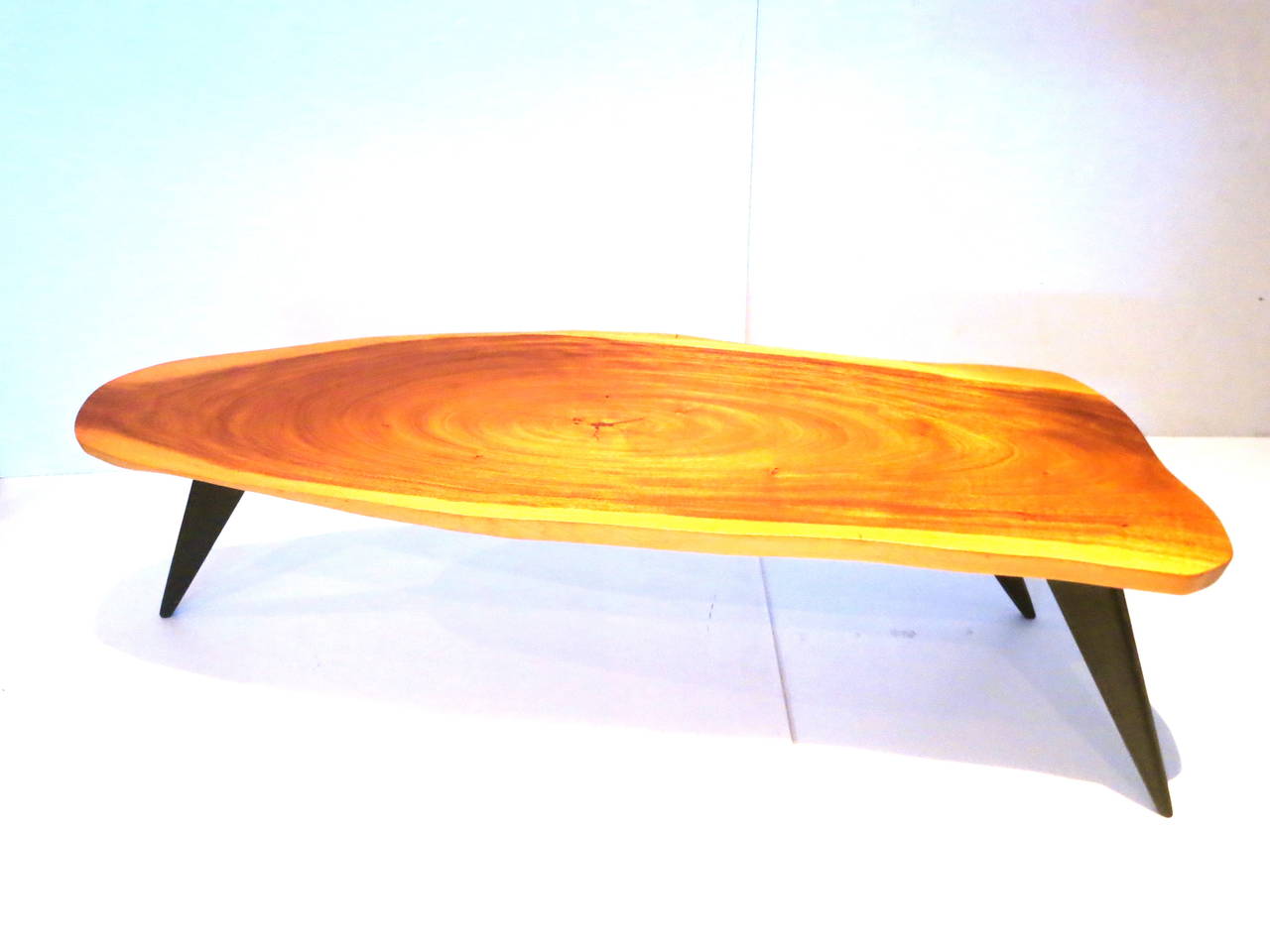 One of a kind long coffee table from the 50s , made of  1