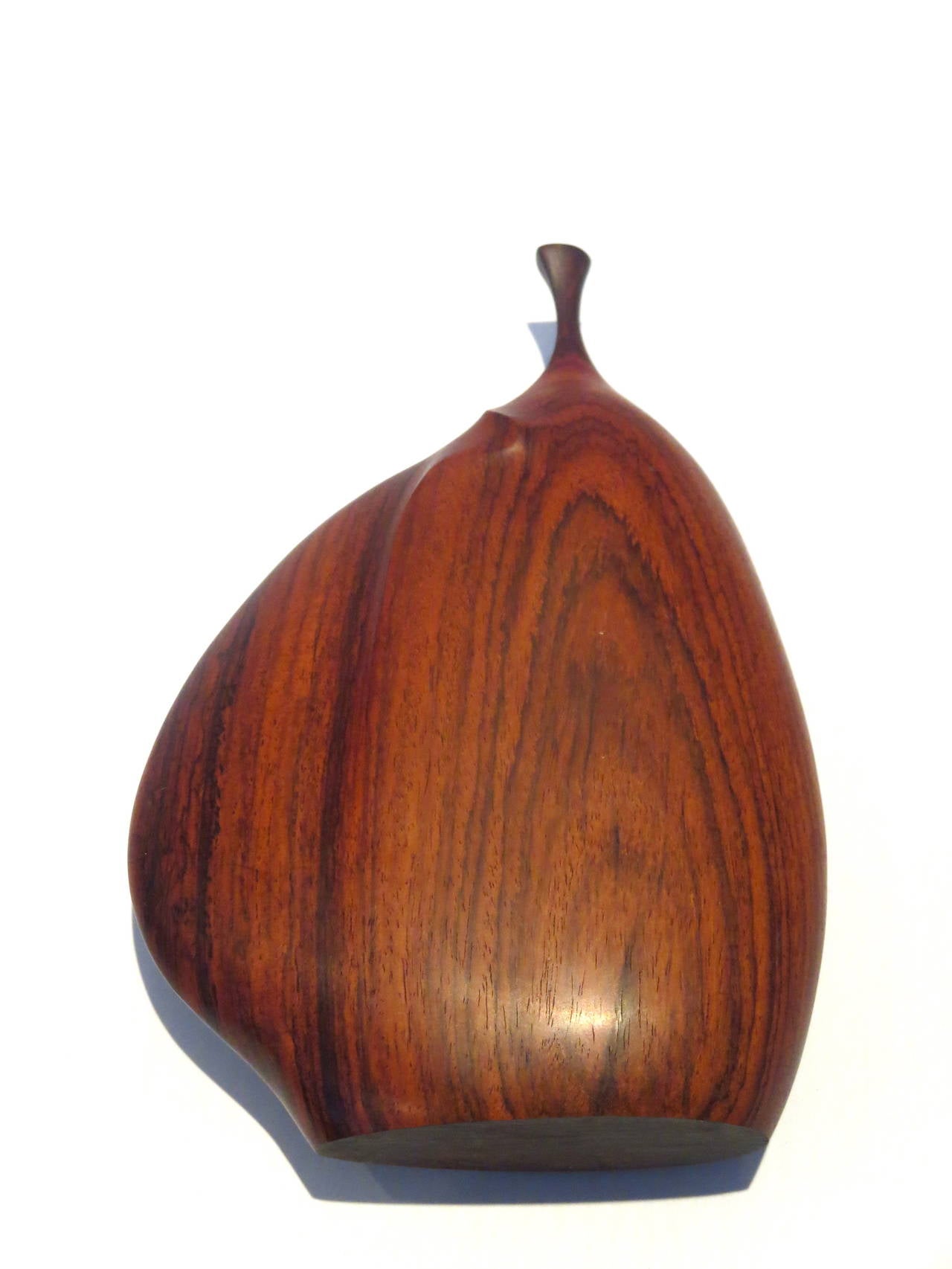 20th Century 1960s California Design Mid-Century Modern Hand-Carved Wood Vase by Doug Ayers
