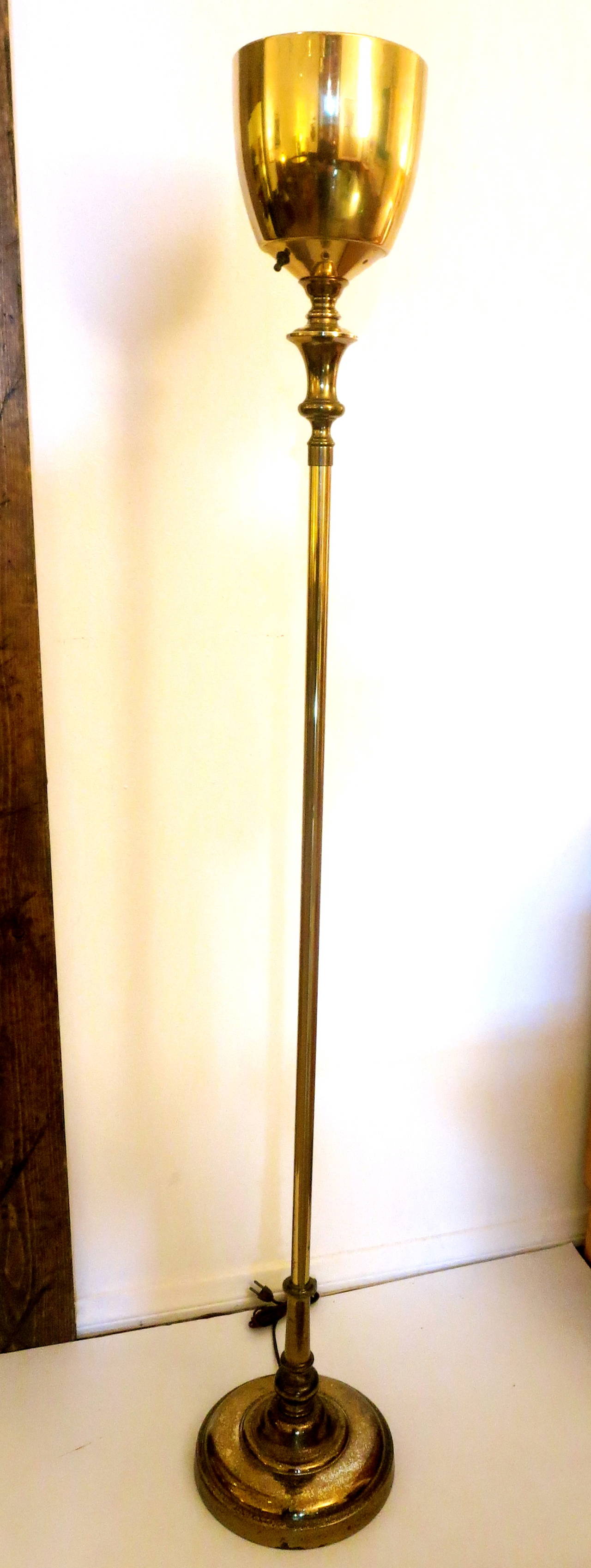 stiffel brass torchiere floor lamp