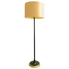 1950s elegant floor lamp with brass ring bottom by Laurel Company