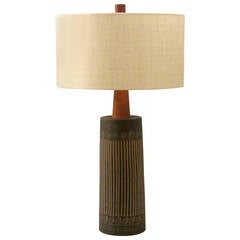 American Modern Tall Ceramic Lamp by Gordon Martz for Marshall Studios