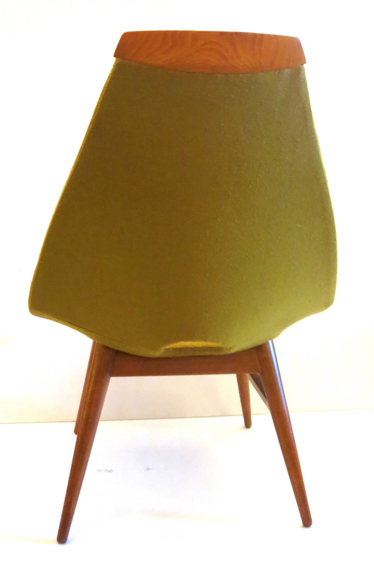 Scandinavian Modern 1950s Atomic design Danish Modern armless rare low lounge chair