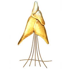 1970s Hollywood Regency brass tall tree wall hanging 1970s Hollywood Regency brass tall tree wall hanging