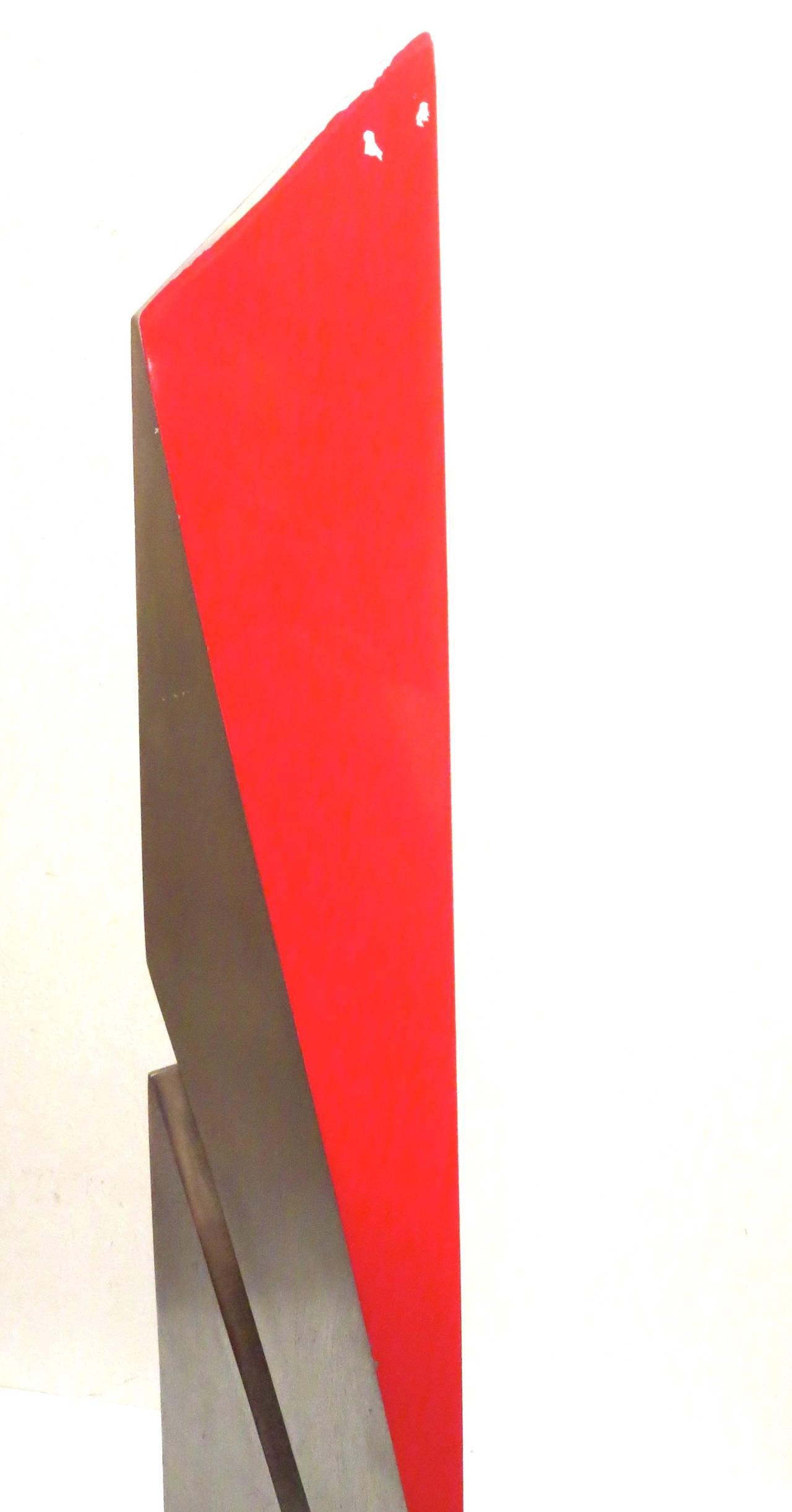 Grande sculpture minimaliste en aluminium de Frank Riggs:: signée et numérotée