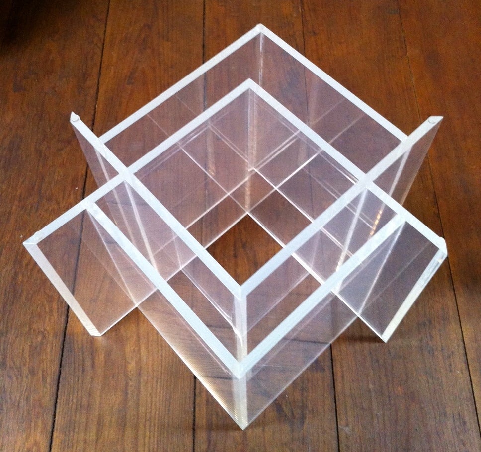 Lucite Base Coffee Table