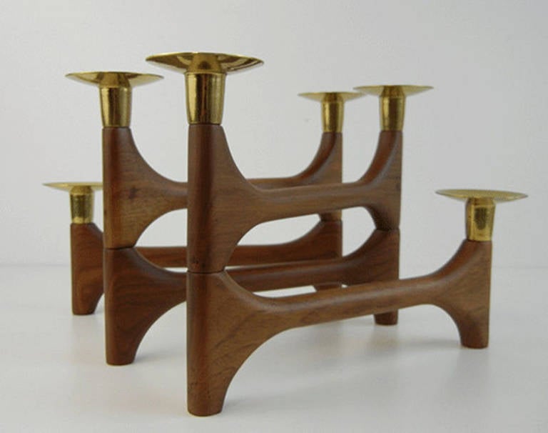 mid century candle holders