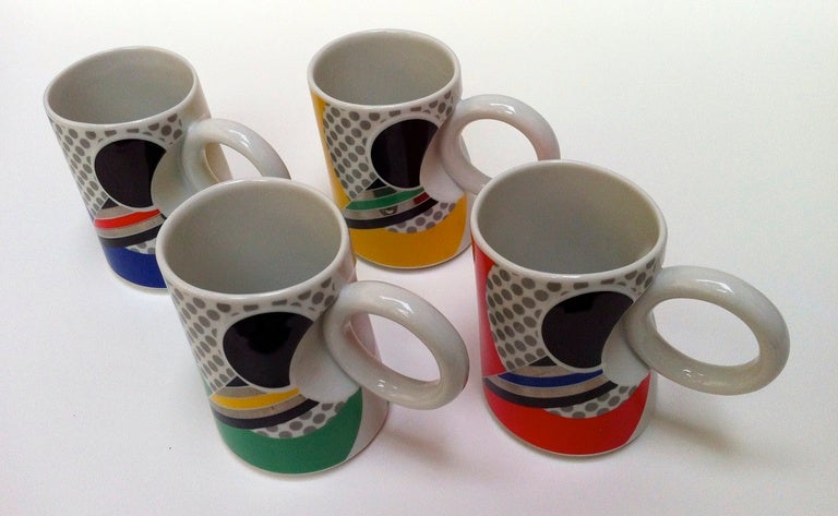 4 set coffe mugs by Kato Kogei, Fujimori collection 