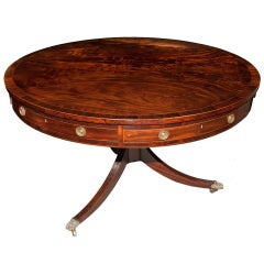 Regency Mahogany Drum/Centre Table circa 1810