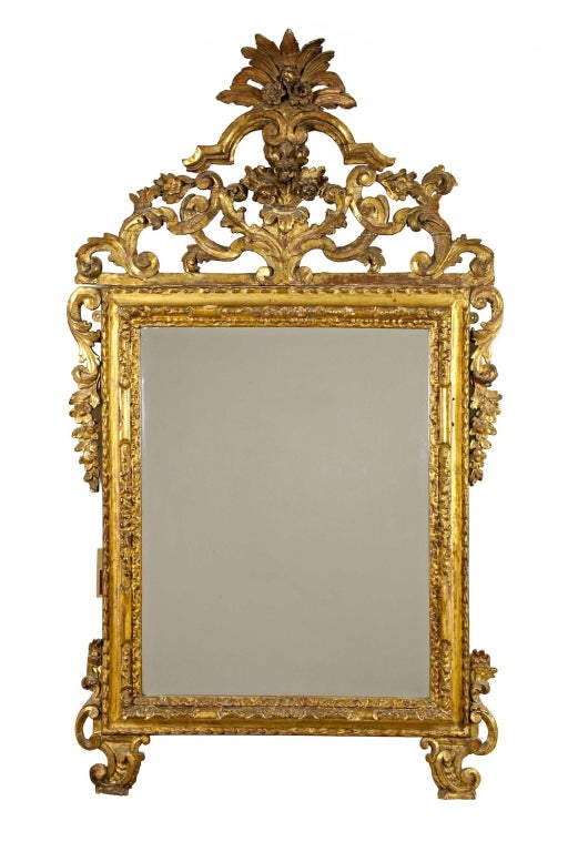 Hand carved Italian Giltwood Mirror
