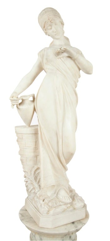 19th Century Italian Marble Sculpture of a Young Maiden