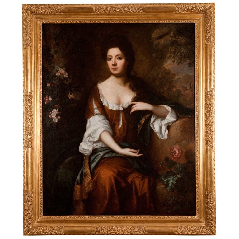 Portrait of a Lady by the Studio of Peter Lely For Sale