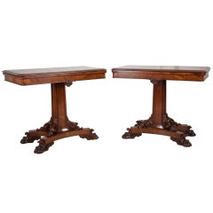 Fine Pair of Late Regency Period Rosewood Card Tables