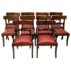Set of Ten Regency Dining Chairs